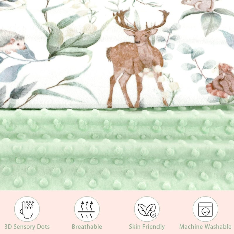 TANOFAR Baby Blankets for Unisex Boys Girls, Ultra Soft Minky Blanket with Double Layer Dotted, Breathable and Lightweight Receiving Blanket for Newborns, 30x40 Inches, Woodland Animal - Image 4